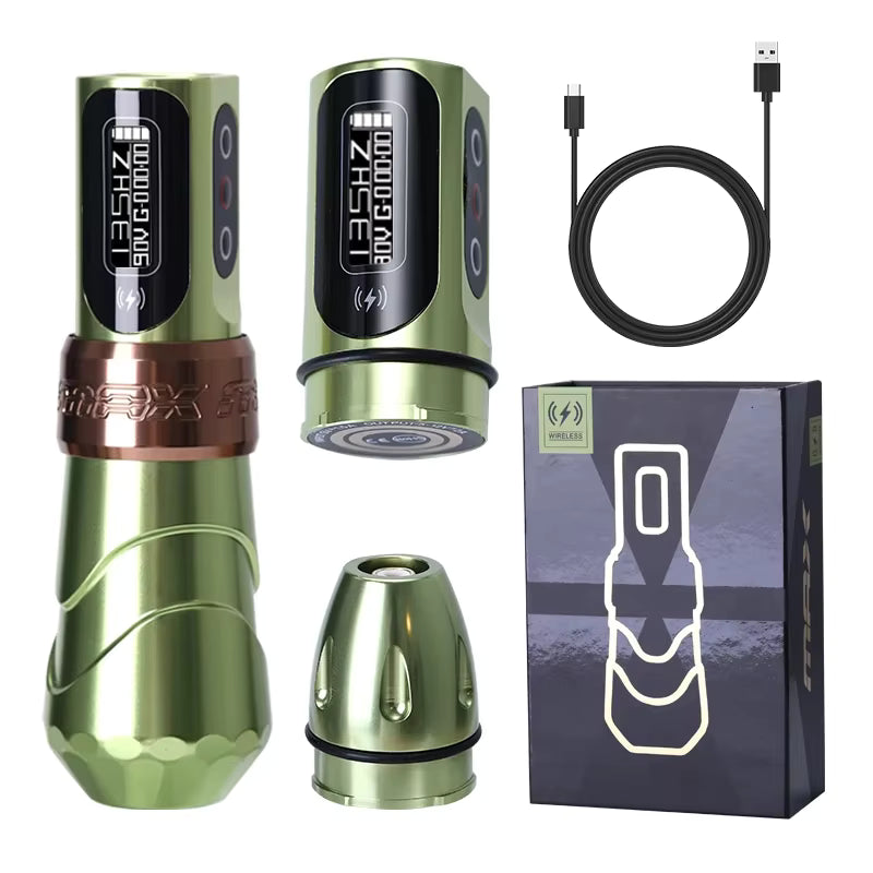 FLUK MAX Tattoo Machine  Pen 2400mAh Battery 3.5mm/4.0mm Stroke Coreless Motor Lithium Battery Pen Machine For Tattoo Artists