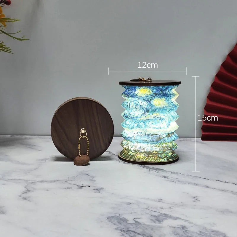 Night Light USB Portable Foldable Book Lamp Creative Gift For Bedroom Study Room Japanese-Style Lantern Decoration Night Light