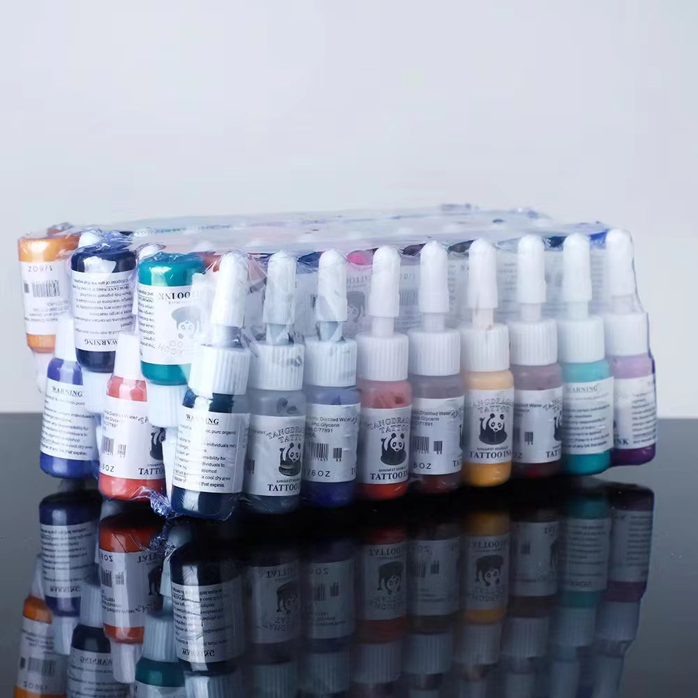 6/8/10 color ,Professional tattoo ink set,  tattoo consumables, long lasting, painting, body art supplies