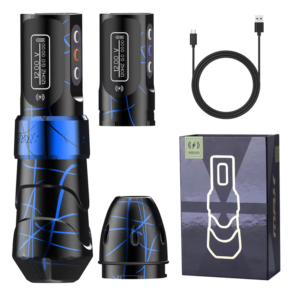 FLUK MAX Tattoo Machine  Pen 2400mAh Battery 3.5mm/4.0mm Stroke Coreless Motor Lithium Battery Pen Machine For Tattoo Artists