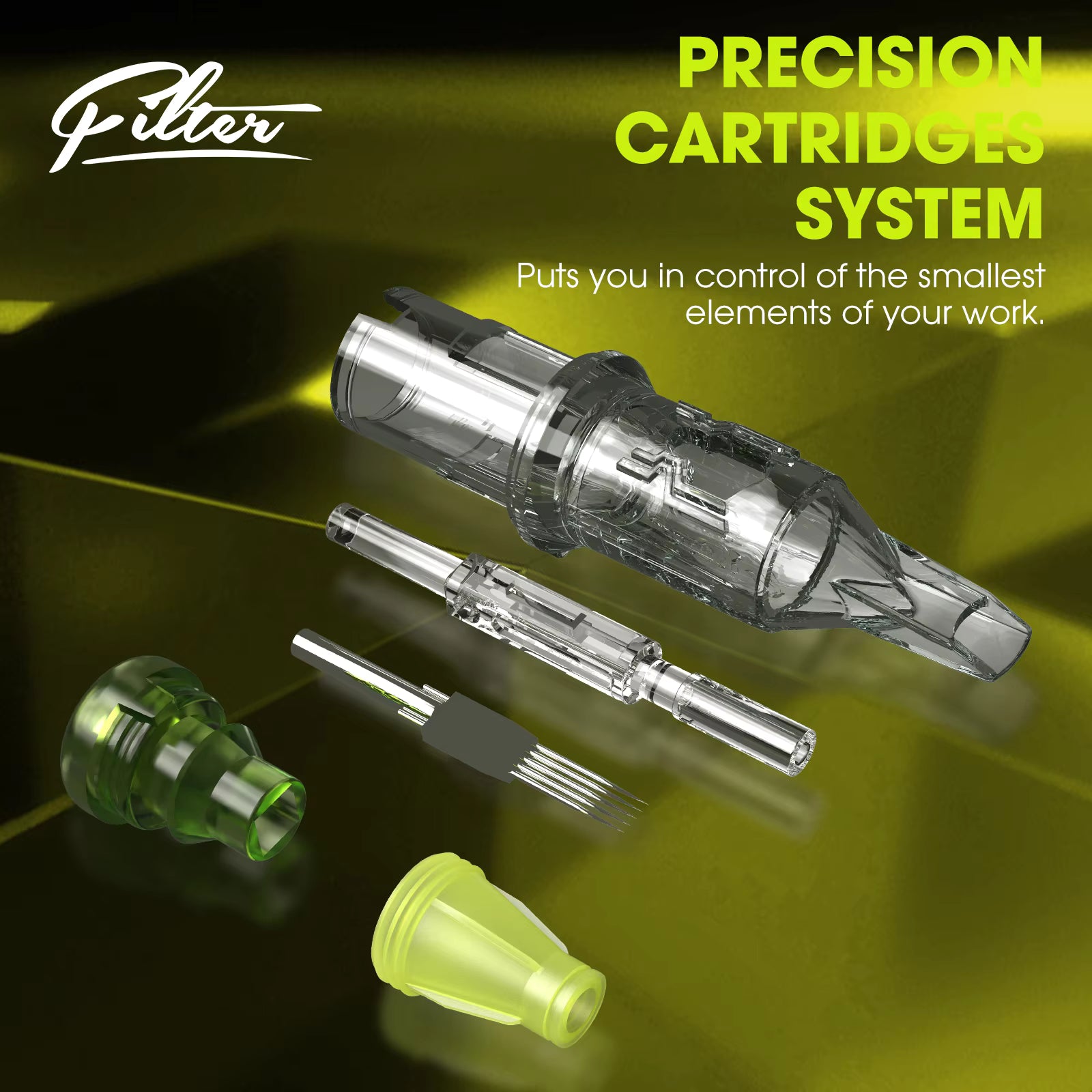 20/50pcs EZ Filter Venom Cartridge Disposable Tattoo Needles RL/RS/RM/M1 Membrane Professional Sterilized Safety for Tattoo Gun