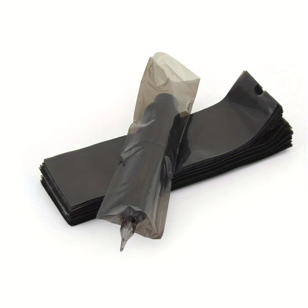 Disposable Cartridge Tattoo Machine Covers Sleeve Pen Bags Tattoo Black Plastic Pen Sleeves for Tattoo Machine Clip Pen Supplies