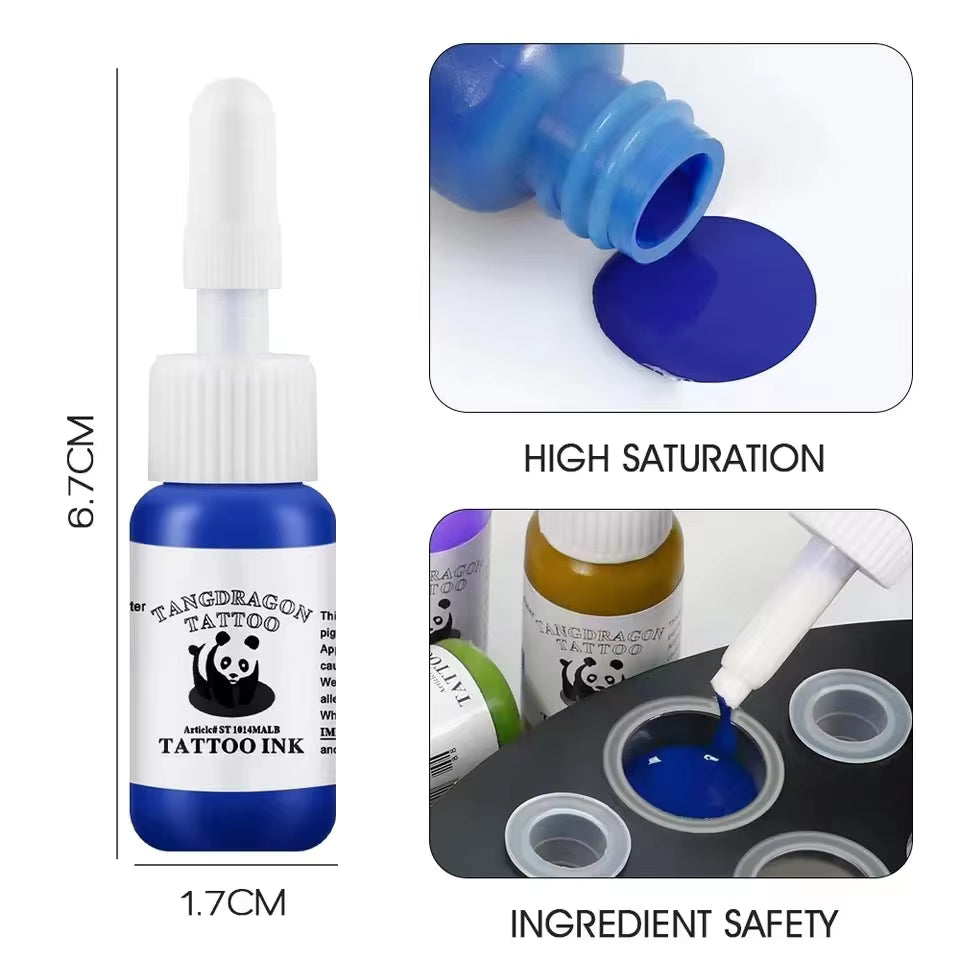 6/8/10 color ,Professional tattoo ink set,  tattoo consumables, long lasting, painting, body art supplies