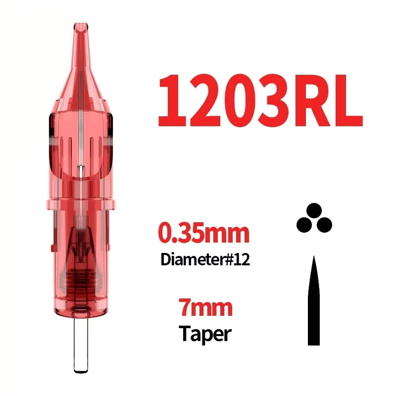 DRAGONFIRE Disposable Tattoo Needle RL CM Makeup Permanent 10PCS With Membrane Safe Cartridges Tattoo Cartridge Needles For Art