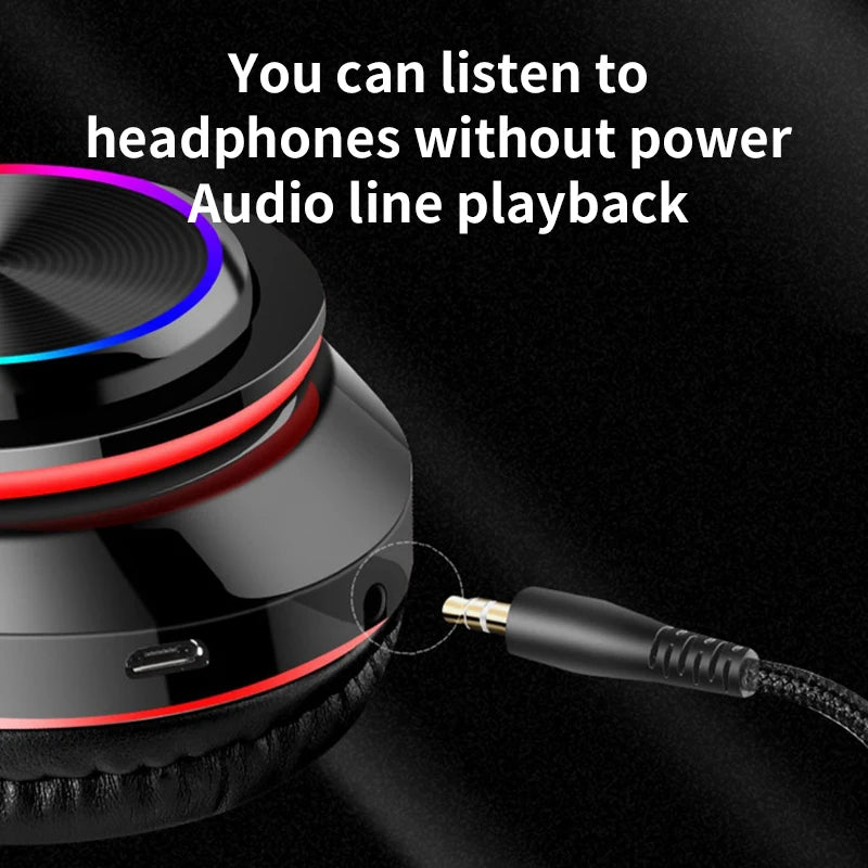 B39 Bluetooth Headset Foldable Headphones HiFi Stereo Earphone With Mic Support SD Card FM For Xiaomi Iphone Sumsamg Phone