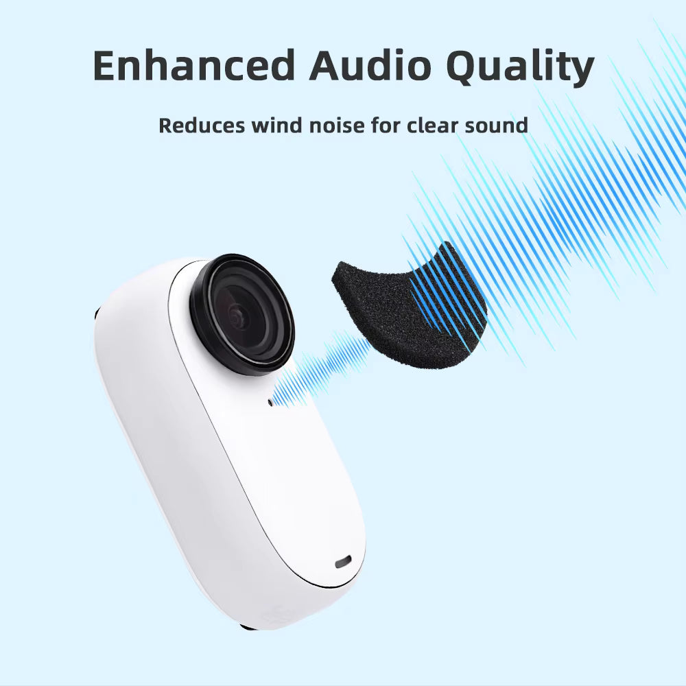 6 PCS Mic Wind Muff Windproof Cotton Audio Kit for Insta360 GO 3/3S Noise Reducer Sponge For Thumb Camera Accessories