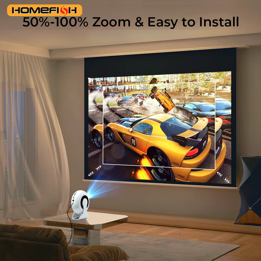 2025 Newest Mini Native Android 4K Projector 100ANSI 2.4G/5G WIFI BT5.0 Cinema Outdoor Portable 360° Rotable Projector