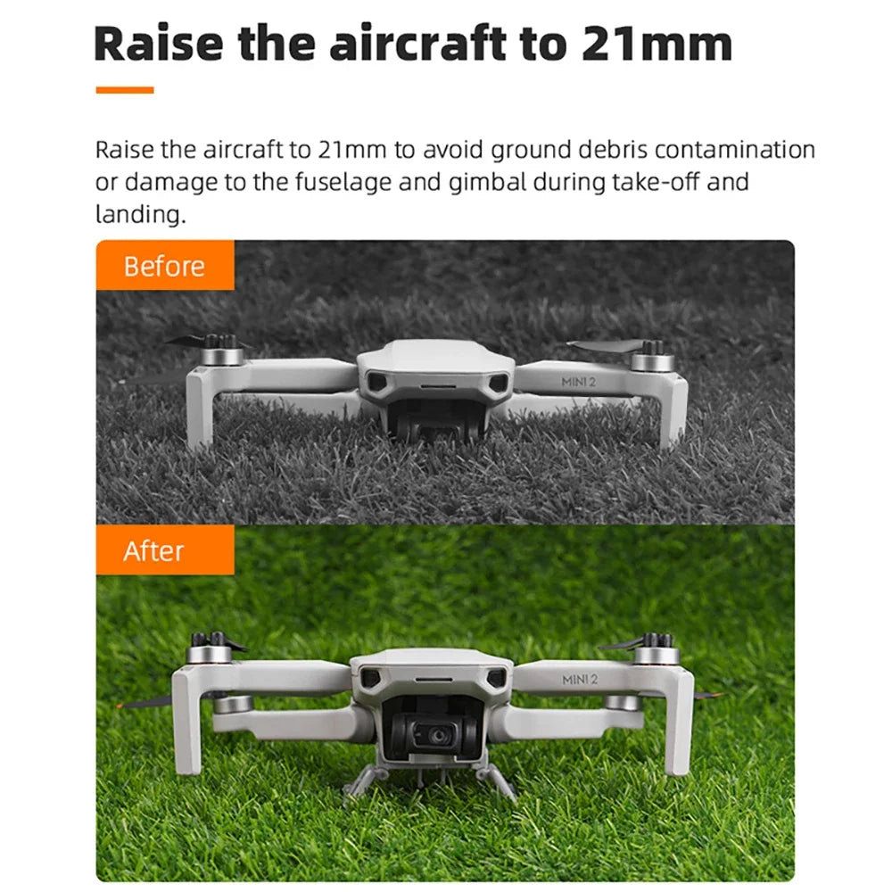 BRDRC Landing Gear for DJI Mini 4K/Mavic Mini2/Mini SE Lightweight Extender Long Leg Foot Stand Expansion Protector Accessories