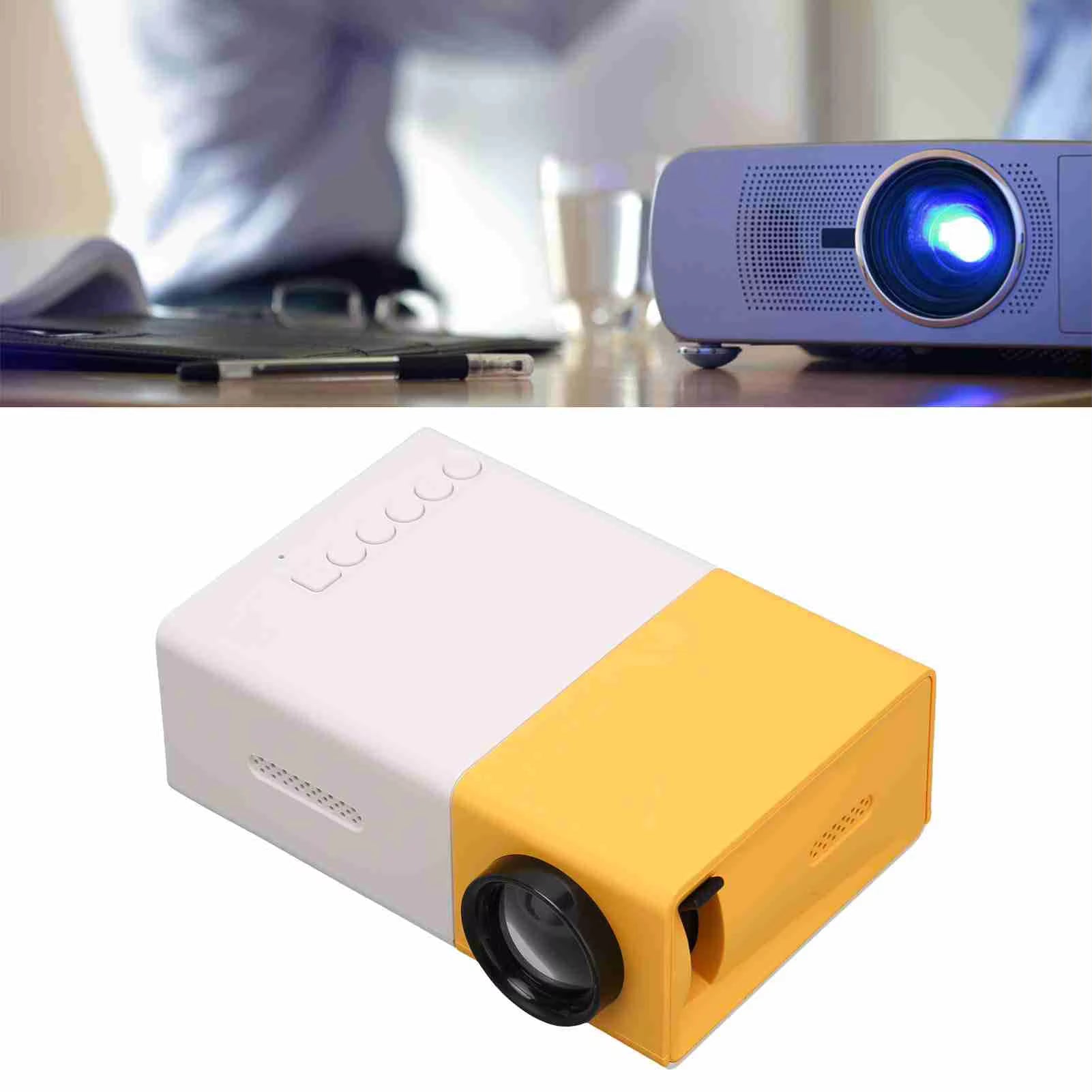 Mini Projector Smart HD 1080P HiFi Portable Movie Projector for USB HD Multimedia Interface Memory Card Smart Home Projector