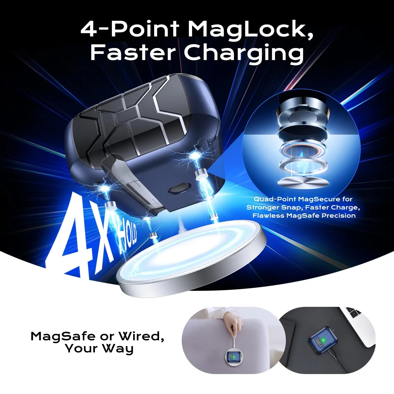 for AirPods Pro 3 Phone Stand Case Cover with Cleaning Kit Magsafe & Magnetic Auto Lock Protective Case Cover for AirPods Pro 3