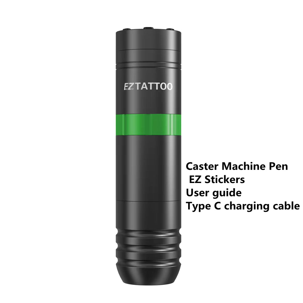 EZ Caster Wireless Cartridge Tattoo Machine pen  Rotaty Battery Pen with Portable Power Pack 1500mAh LED Digital Display