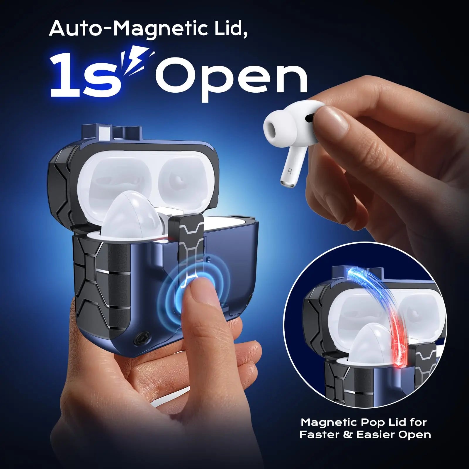 for AirPods Pro 3 Phone Stand Case Cover with Cleaning Kit Magsafe & Magnetic Auto Lock Protective Case Cover for AirPods Pro 3