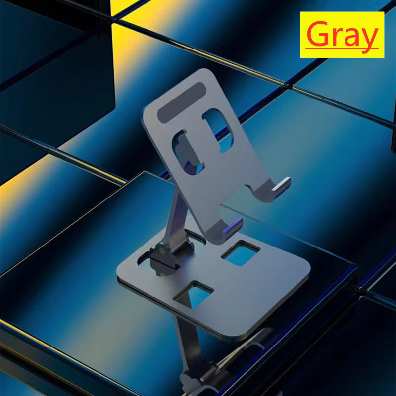 Universal Aluminum Alloy Foldable Desk Phone Holder Mount Stand For iPhone 16 15 Mobile Phone Holder Tablet Desktop Metal Holder