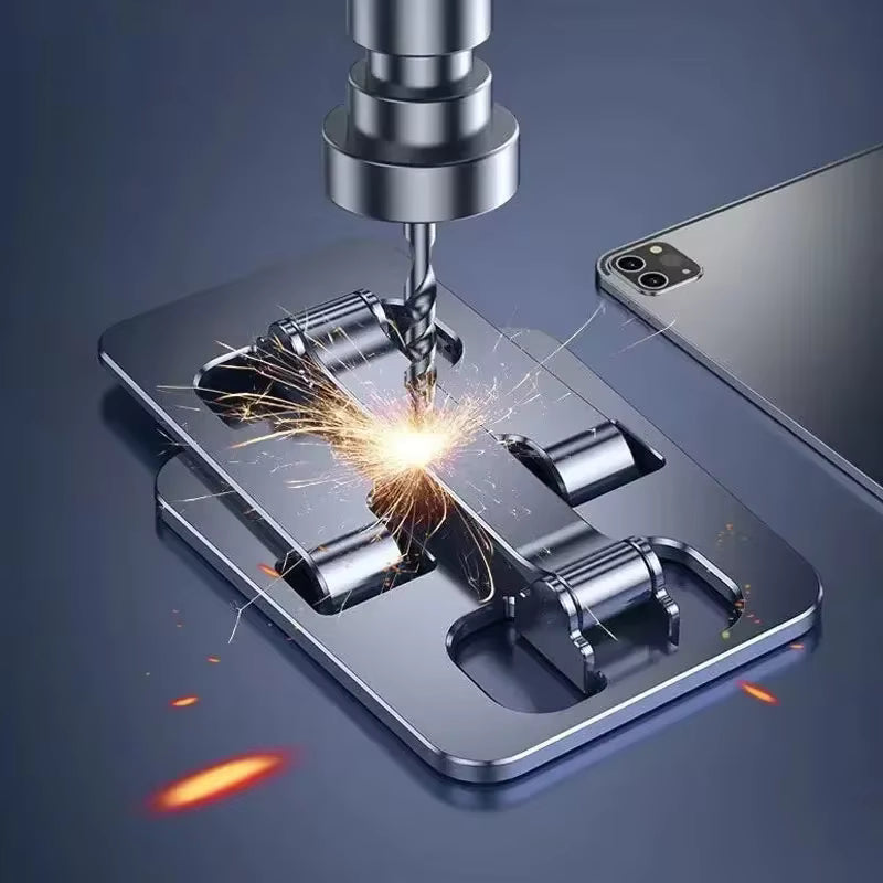 Universal Aluminum Alloy Foldable Desk Phone Holder Mount Stand For iPhone 16 15 Mobile Phone Holder Tablet Desktop Metal Holder