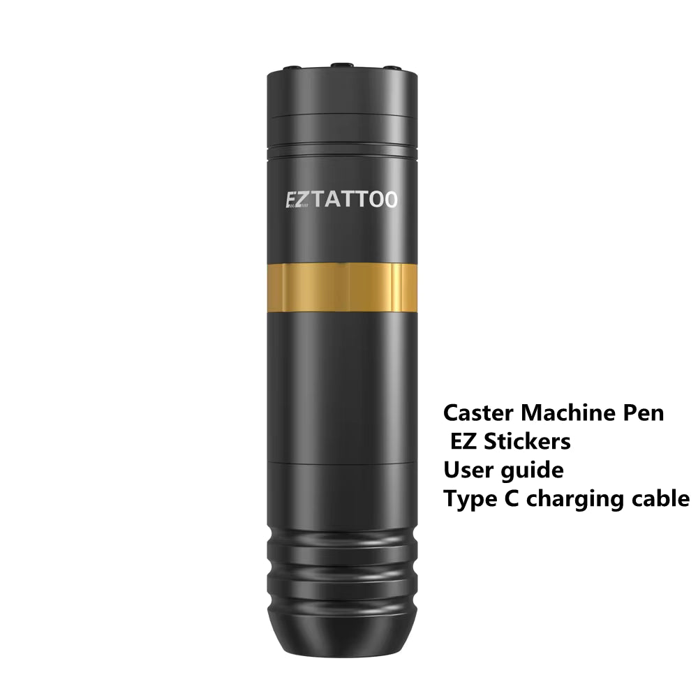 EZ Caster Wireless Cartridge Tattoo Machine pen  Rotaty Battery Pen with Portable Power Pack 1500mAh LED Digital Display