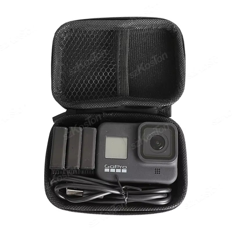 Mini Storage Bag Case For Go Pro Hero 13 12 11 10 9 8 7 6 SJCAM AKASO DJI Osmo 360 Action 5 Pro 4 3 Camera Accessories