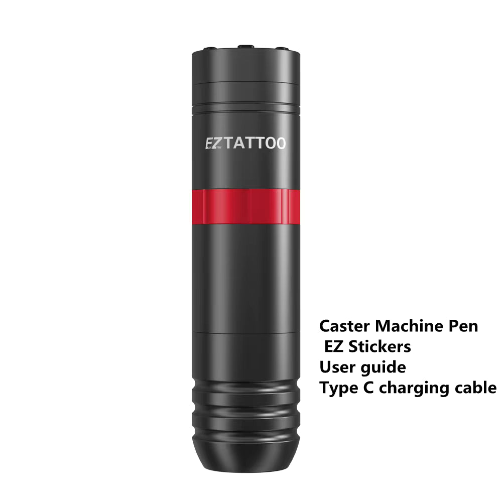 EZ Caster Wireless Cartridge Tattoo Machine pen  Rotaty Battery Pen with Portable Power Pack 1500mAh LED Digital Display
