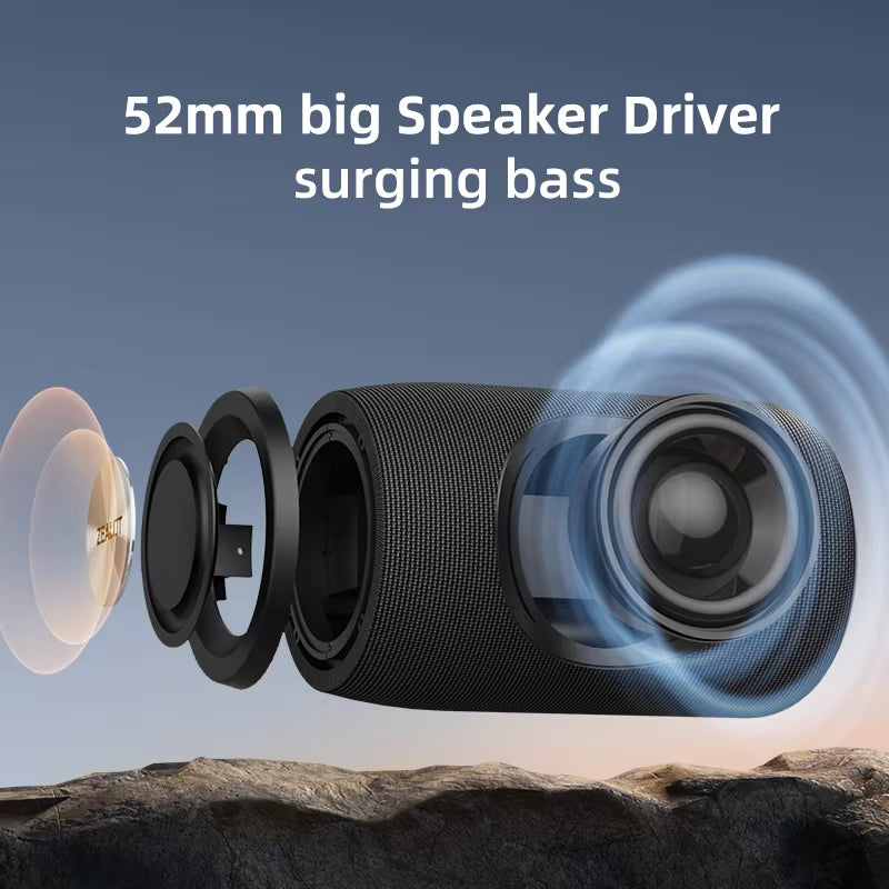 ZEALOT-S32 Mini Portable Bluetooth Speaker HIFI Subwoofer Wireless Speaker with fm Radio Column Support TF, TWS, USB