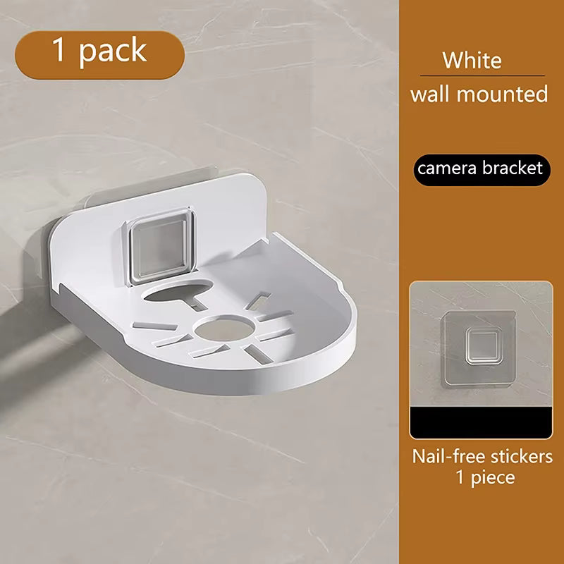 Punch-Free Security Surveillance Camera Stand New Traceless Wall-Mounted Bracket Home Self-Adhesive Drill-free Fixer 1pcs