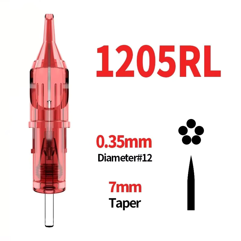 DRAGONFIRE Disposable Tattoo Needle RL CM Makeup Permanent 10PCS With Membrane Safe Cartridges Tattoo Cartridge Needles For Art