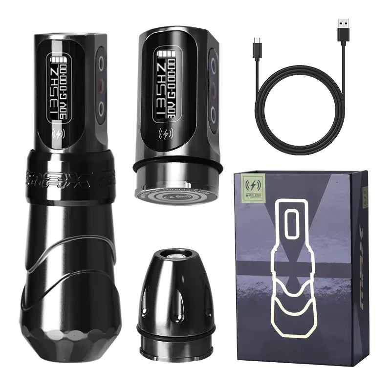 FLUK MAX Tattoo Machine  Pen 2400mAh Battery 3.5mm/4.0mm Stroke Coreless Motor Lithium Battery Pen Machine For Tattoo Artists