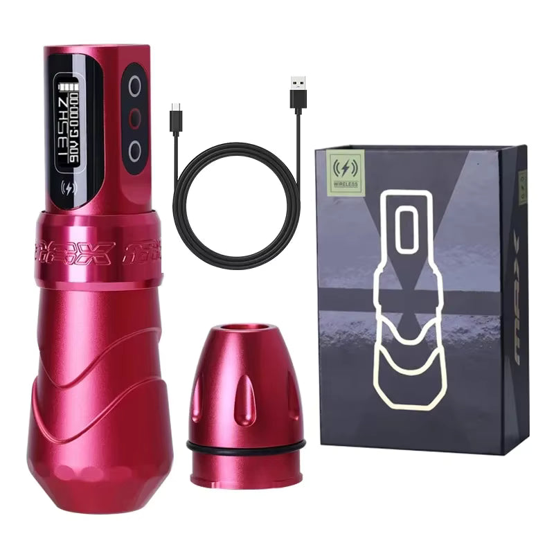 FLUK MAX Tattoo Machine  Pen 2400mAh Battery 3.5mm/4.0mm Stroke Coreless Motor Lithium Battery Pen Machine For Tattoo Artists