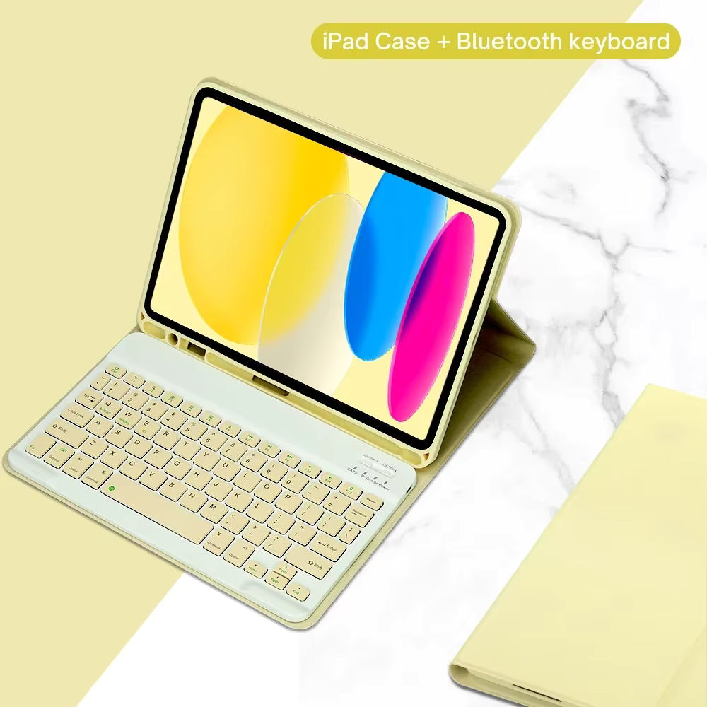For iPad 10th Generation 2022 10.9 Inch Case with Keyboard,Detachable Wireless Bluetooth Keyboard+Tablet Cover For iPad 10th Gen