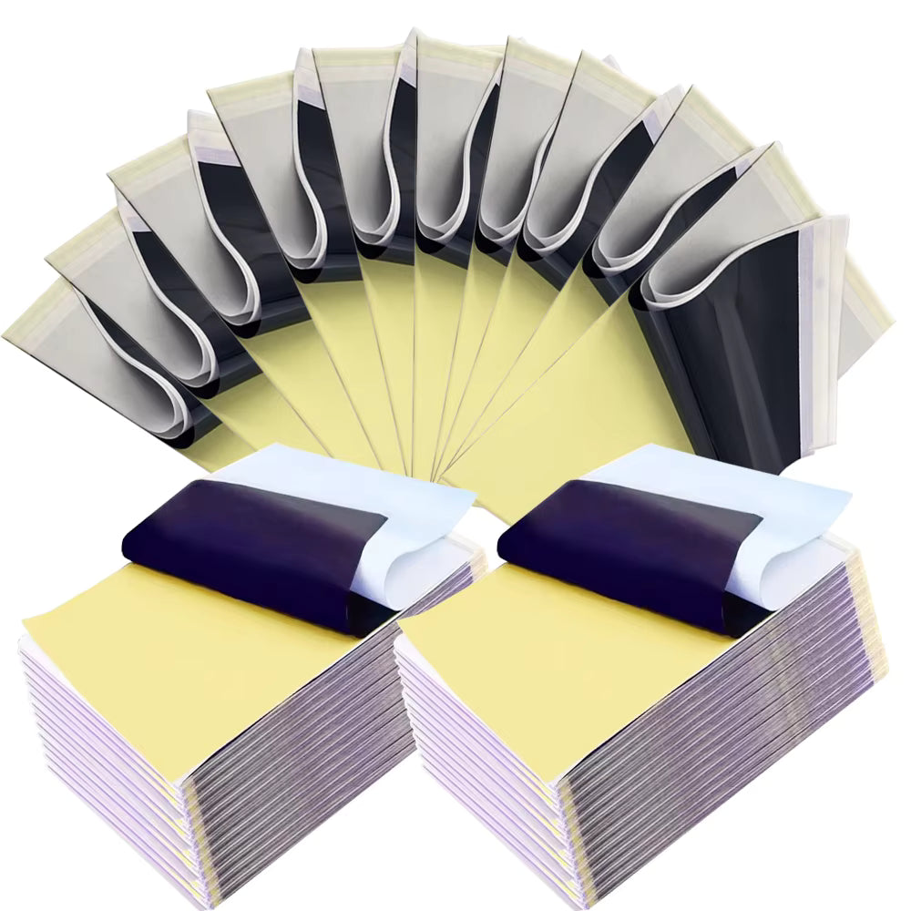 100/50/30/10/5pcs Tattoo Transfer Paper A4 Size Tattoo Stencil Paper Carbon Thermal Copy Paper for Tattoo Transfer Machine