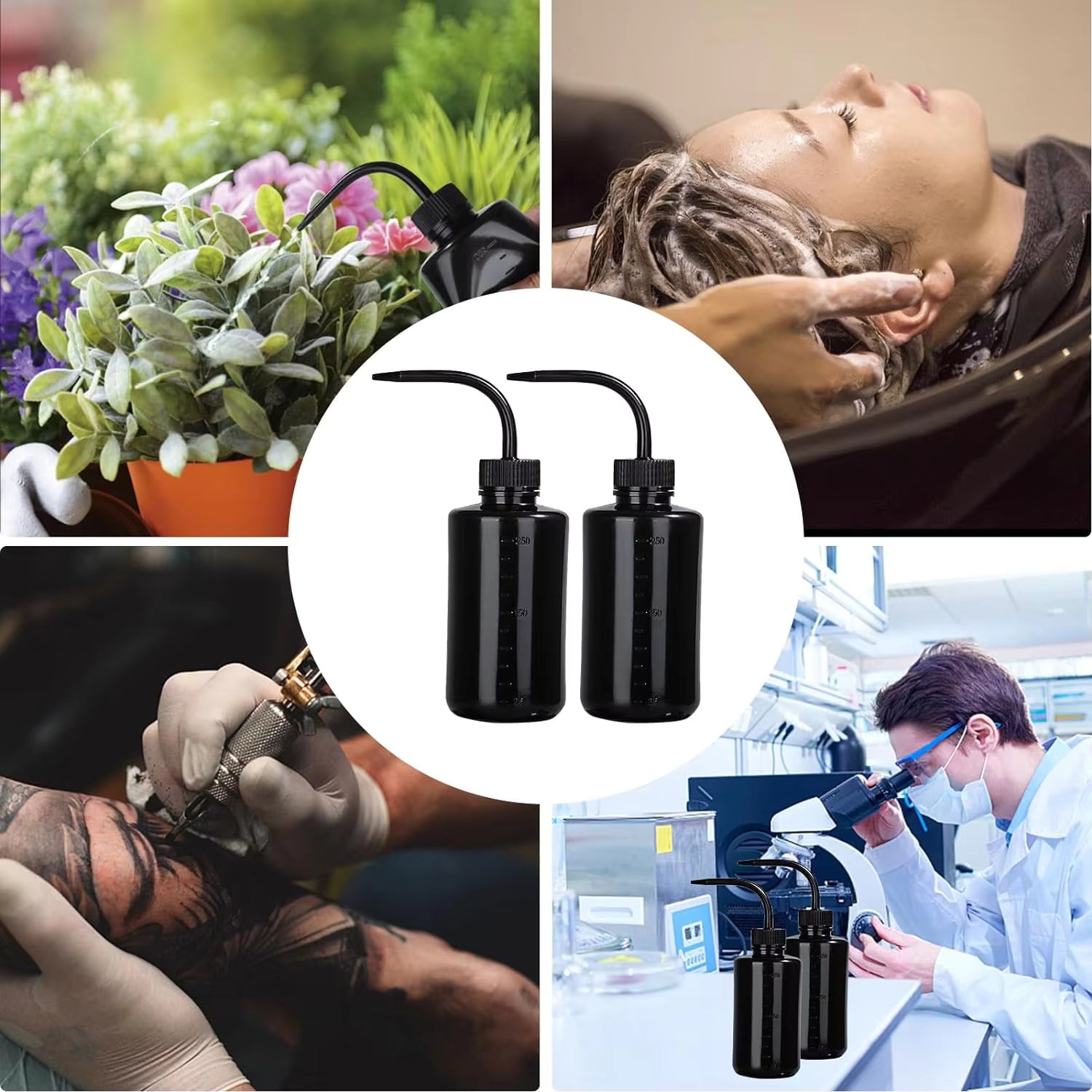 1PCS Tattoo Washing Bottle Clean Squeeze Bottle Eyelash Extension Cleaning Laboratory Measuring Bottles Plastic Makeup Tool