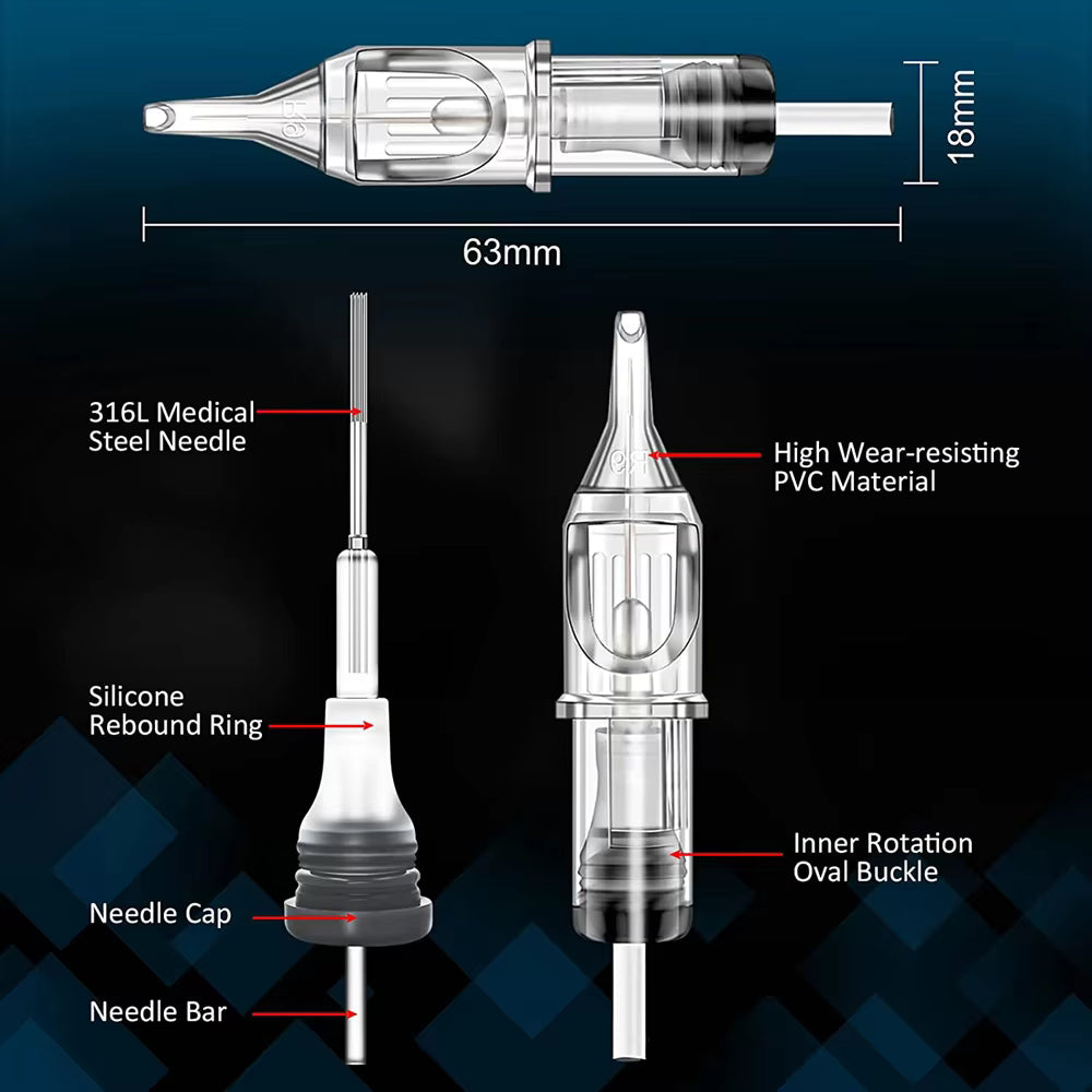 20/10PCS EMALLA Cartridge Tattoo Needles RL RS M1 RM Disposable Sterilized Safety Cartridge Needle for Rotary Tattoo Machine Pen