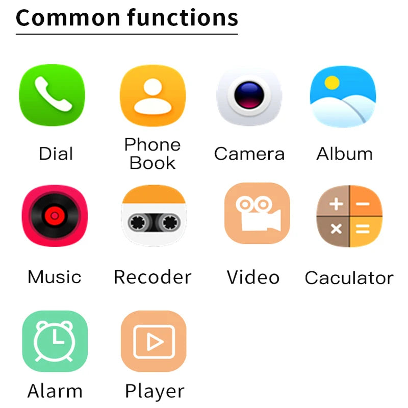 Smart Watch Kids Phone Call Music Play Flashlight 6 Games Smartwatch Clock