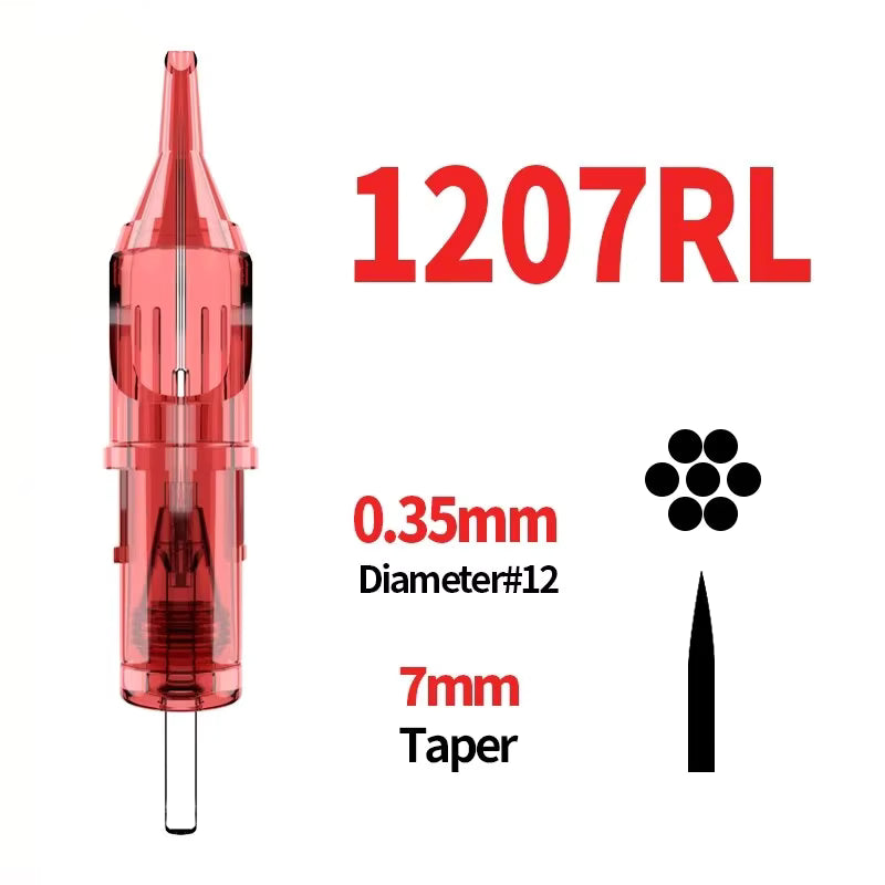 DRAGONFIRE Disposable Tattoo Needle RL CM Makeup Permanent 10PCS With Membrane Safe Cartridges Tattoo Cartridge Needles For Art